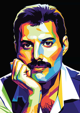 Freddie Mercury Pop Art Portrait