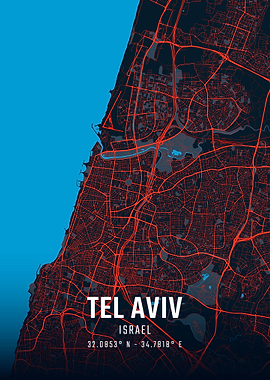 Tel Aviv City Map