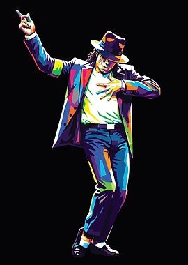 Michael Jackson Colorful Pop Art Portrait