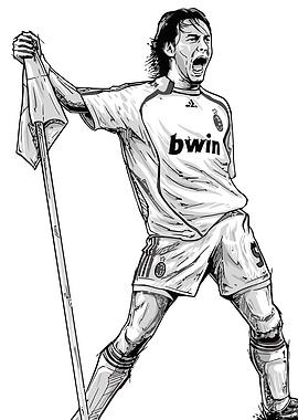 Soccer Player Celebration Illustration