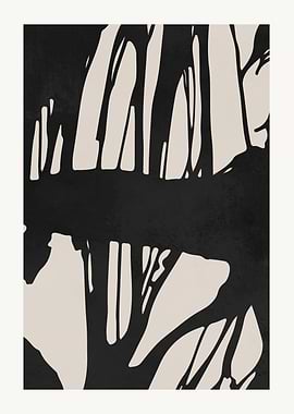 Abstract Black and Beige Art