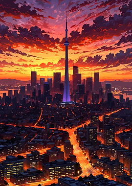 Toronto Skyline at Sunset