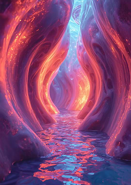 Abstract River Canyon