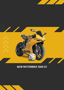 Yellow Motorbike 1000 CC
