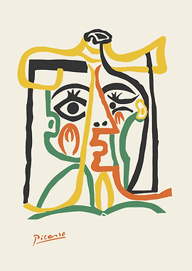 Abstract Portrait by Picasso Style