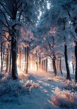 Winter Forest Sunrise
