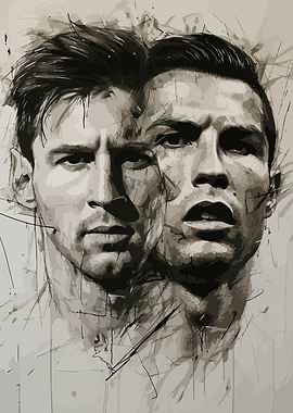 Messi and Ronaldo Portrait