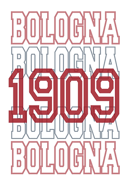 Bologna 1909 Text Art