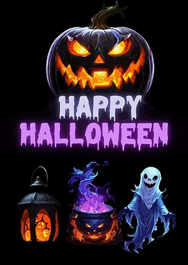 Happy Halloween Spooky Illustration