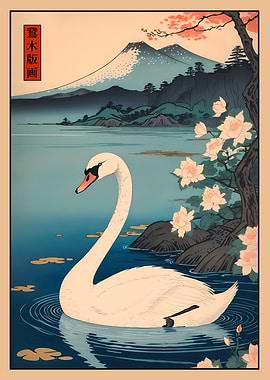 Swan Japanese Art
