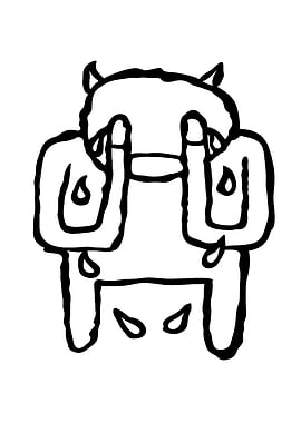 Crying Monster Black and White Radiohead