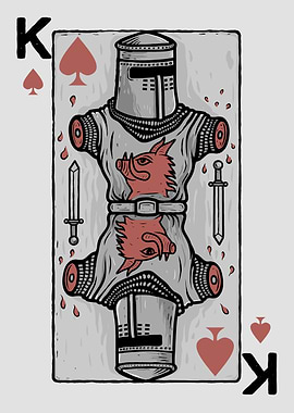 King of Spades Knight Card