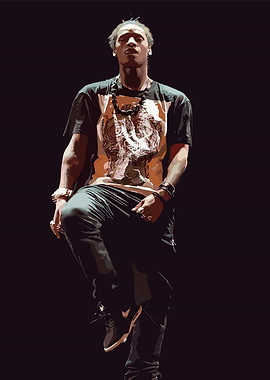 Man in T-shirt and Jeans