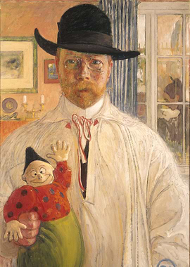 Portrait of Man with Doll
