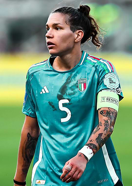 Italian Soccer Player with Tattoos