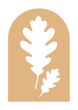 Oak Leaves Minimalist Art