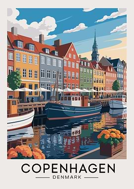 Copenhagen Denmark Cityscape Nyhavn