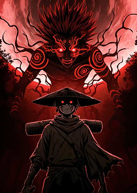 Anime Warrior Demon Red