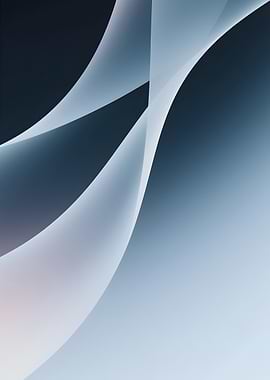 Abstract Blue and White Curves