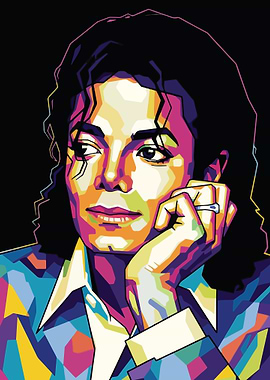 Michael Jackson Colorful Portrait Art