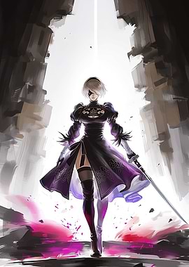 2B NieR Automata Digital Art