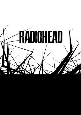 Radiohead Black and White Abstract Art