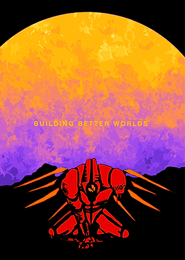 Building Better Worlds: Red Robot Silhouette