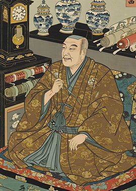 Japanese Ukiyo-e Portrait of a Man