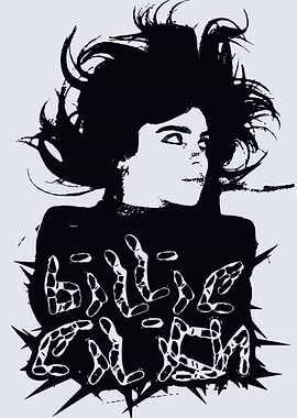 Billie Eilish Black and White Portrait