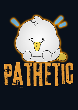 Pathetic Duck Cartoon Illustration