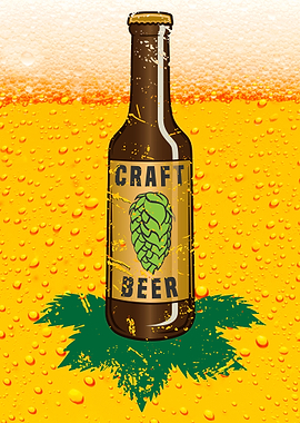 Craft Beer Bottle Illustration