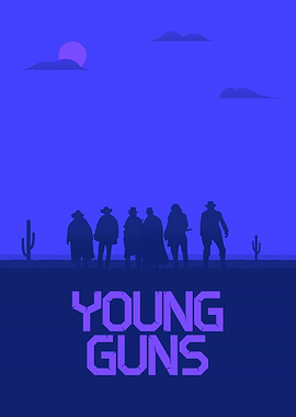 Young Guns Silhouette Poster