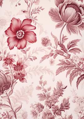 Floral Pattern Red Flowers