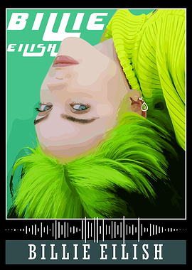 Billie Eilish pop art potrait
