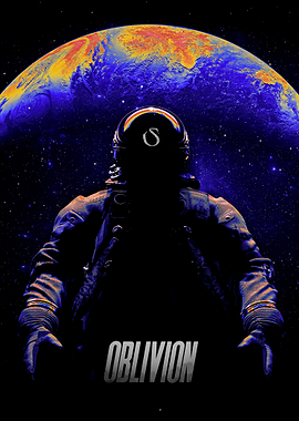 Astronaut in Space with Planet