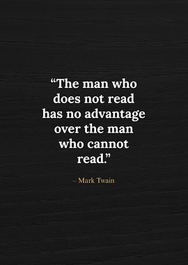 Mark Twain Book Lover Quote