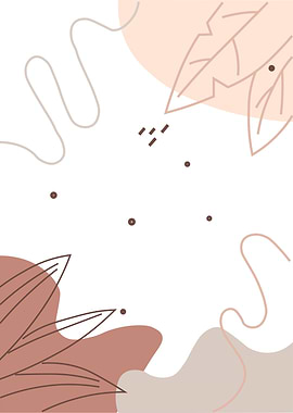 Abstract Floral Art in Earth Tones