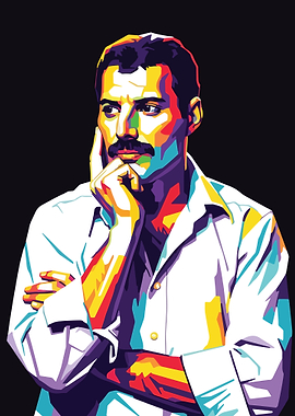 Freddie Mercury Pop Art Portrait