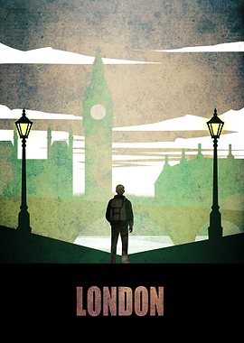 London Travel Poster with Big Ben