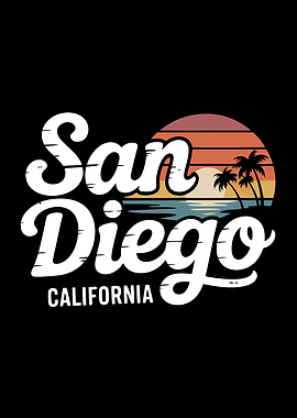 San Diego California Retro Design