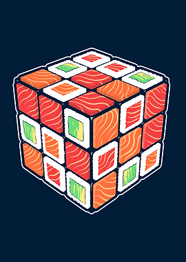 Sushi Rubik's Cube Food Art