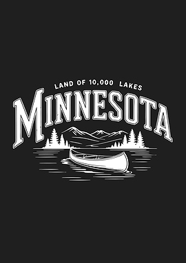 Minnesota Land of 10000 Lakes Graphic