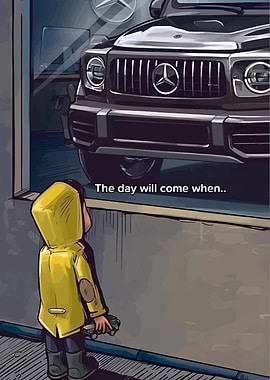Boy dreams of owning a Mercedes