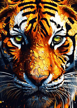 Vibrant Tiger Portrait