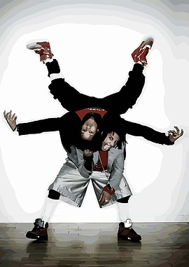 Two People in a Unique Pose