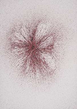 Abstract Red and Black Burst