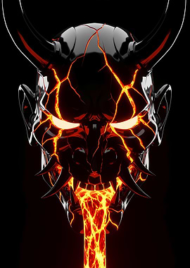 Oni Mask Cracking with Molten Core