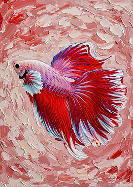 Betta Fish Oil Painting