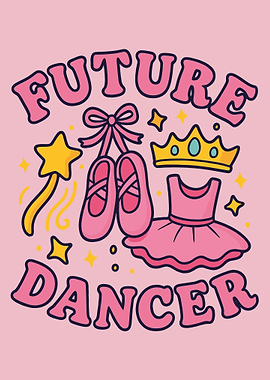 Future Dancer Pink Cartoon Illustration