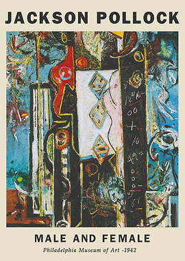 Jackson Pollock's Male and Female Abstract
